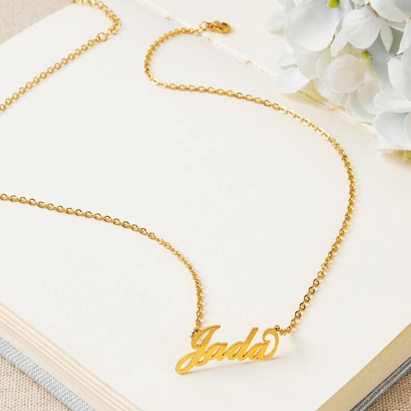 

Jada Letter Charm Chain Necklace, Gold