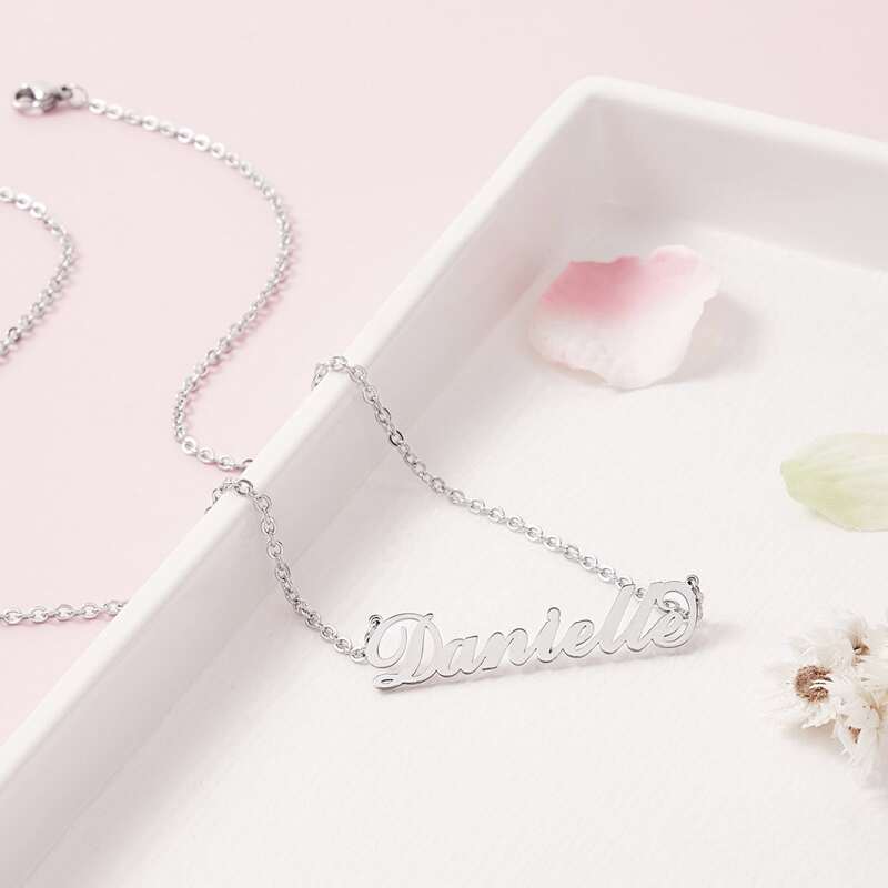 

Danielle Letter Charm Chain Necklace, Silver