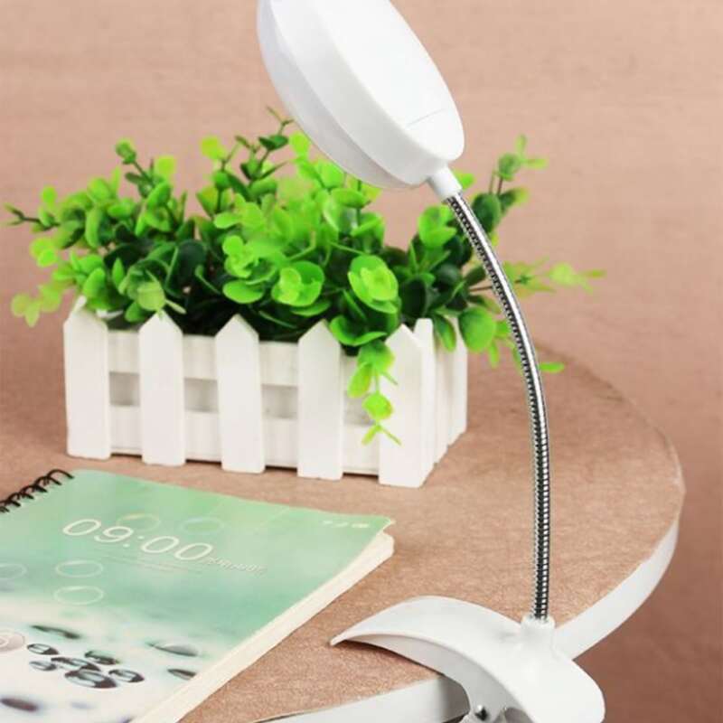 

Flexible Desk Clip Lamp, White