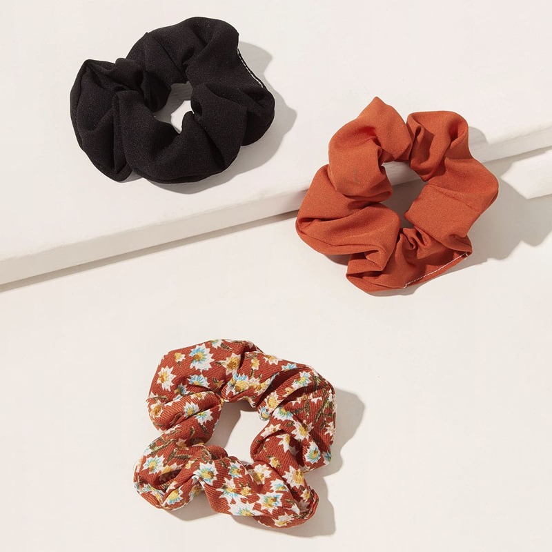 

3pcs Ditsy Floral Pattern Scrunchie, Multicolor
