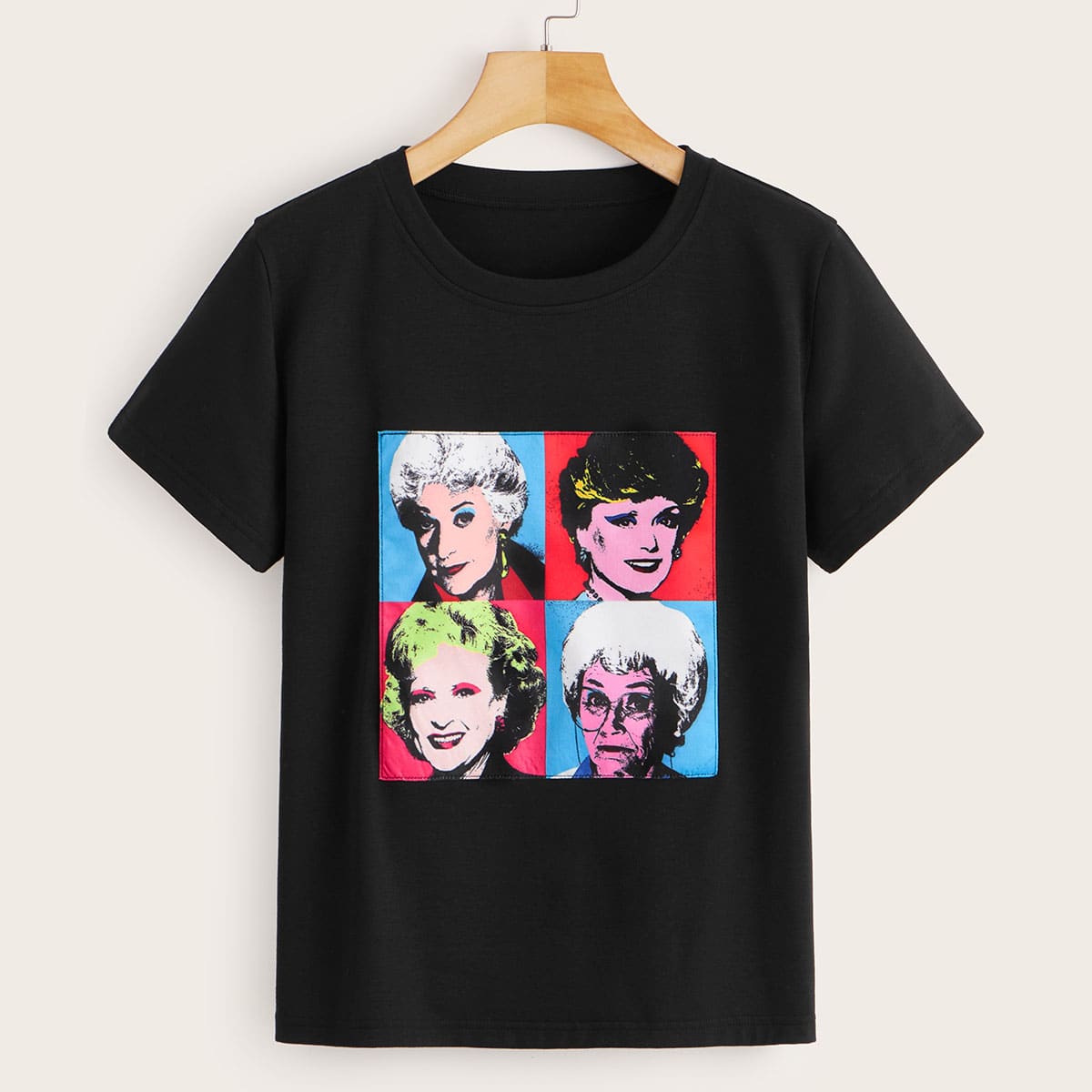 

Pop Art Print Black Tee