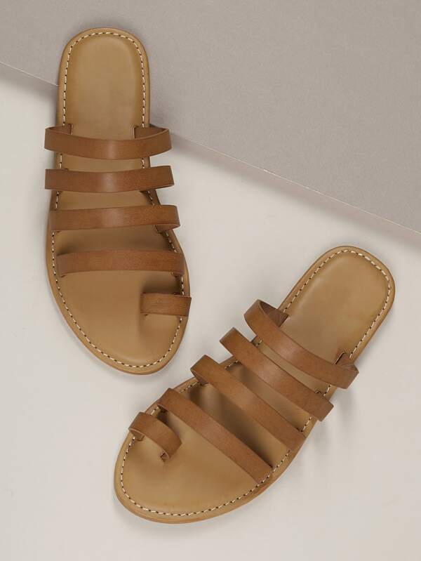 multi strap flat sandals
