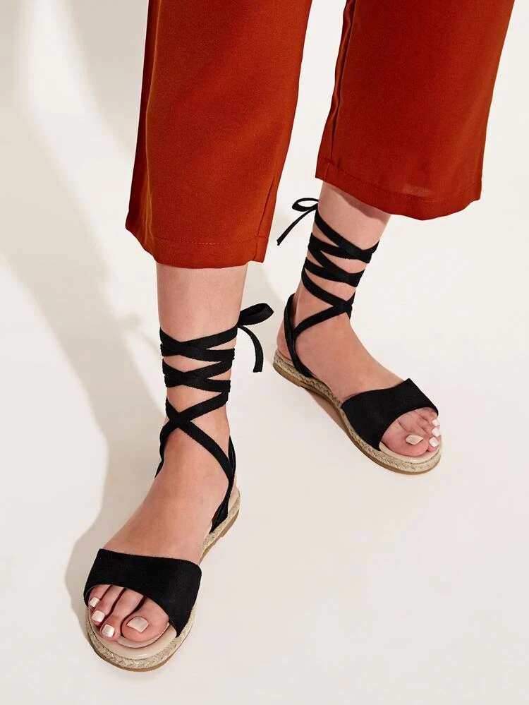 lace up espadrille sandals