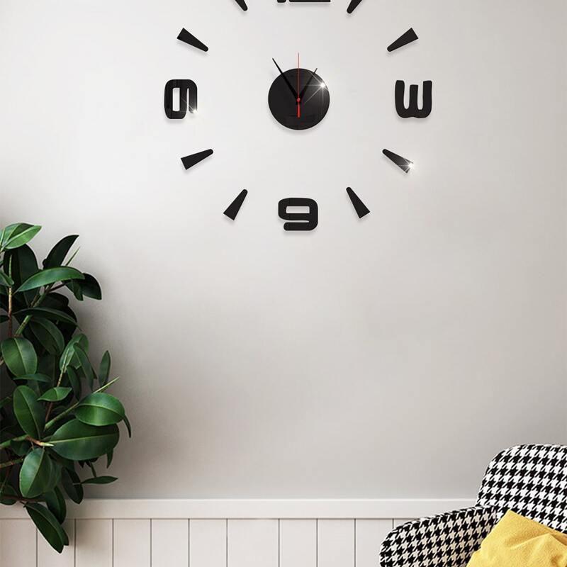 

1pc Mirror Surface Wall Clock, Multicolor