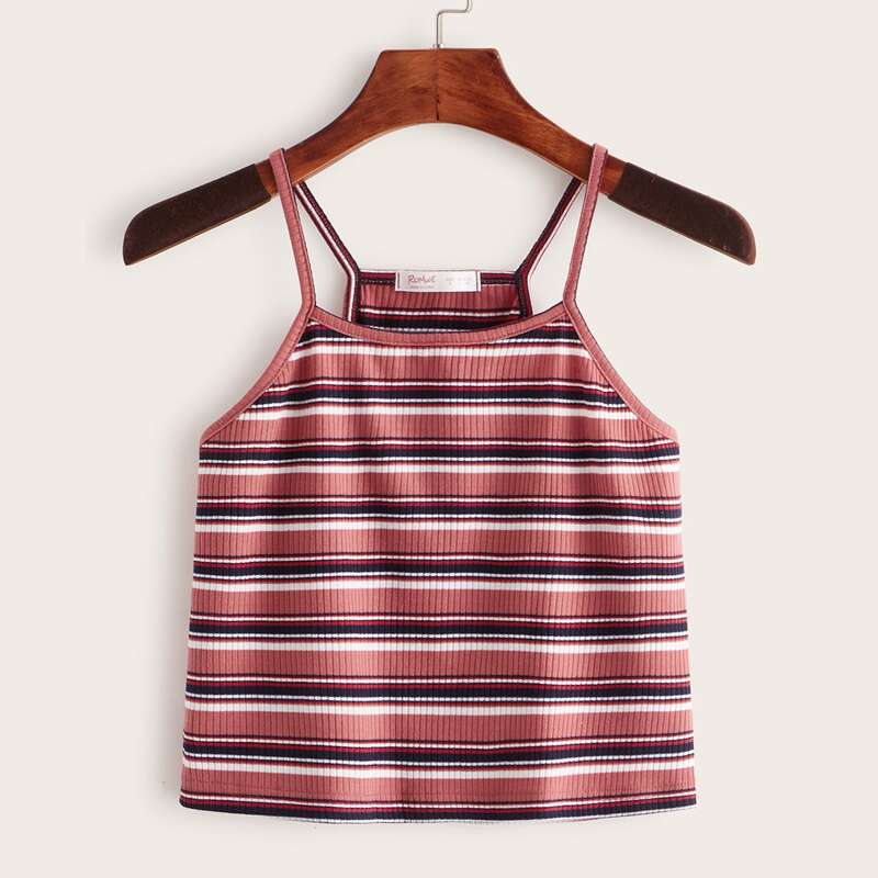 

Striped Crop Cami, Multicolor