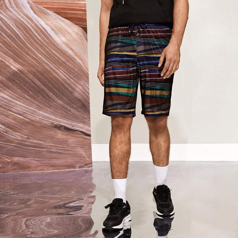 

Guys Drawstring Waist Striped Shorts, Multicolor