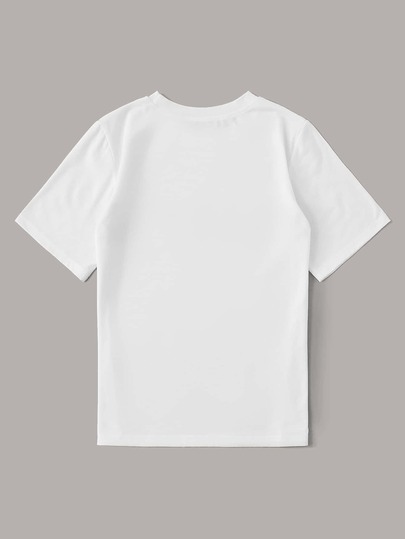 Camiseta con estampado floral con animal