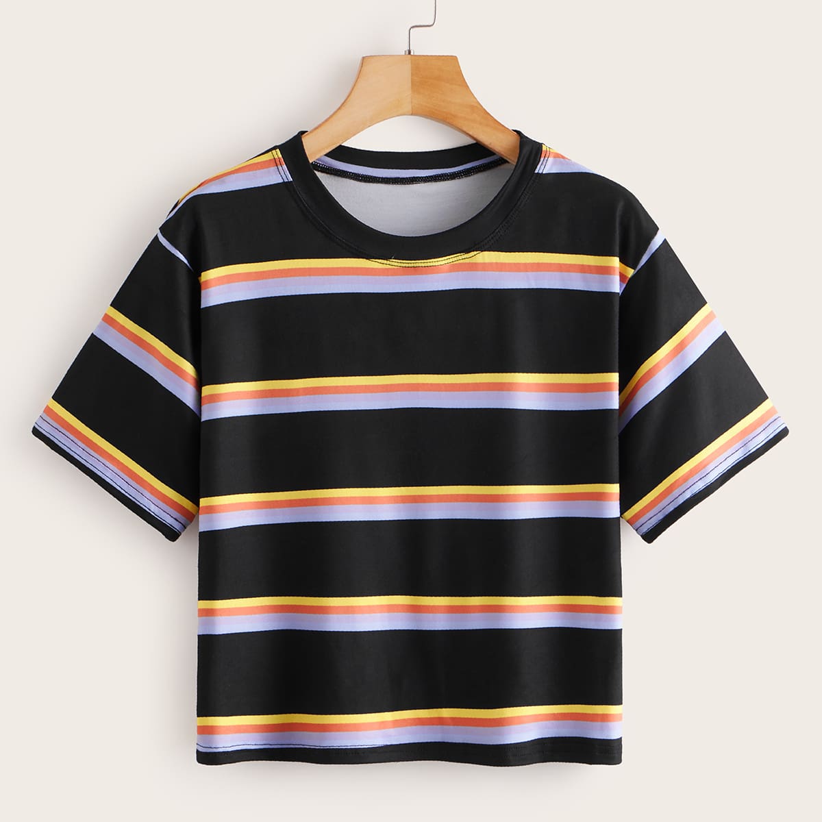 

Striped Short Sleeve Tee, Multicolor