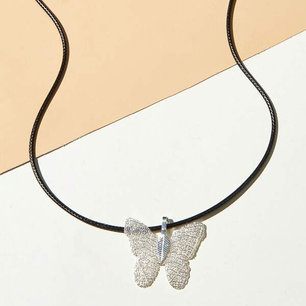 

1pc Butterfly Pendant Necklace, Multicolor