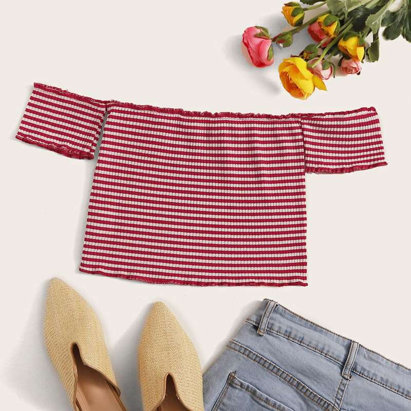 

Striped Crop Top, Multicolor