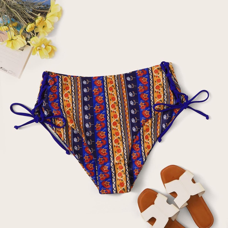

Tie Side Random Tribal Bikini Panty, Multicolor