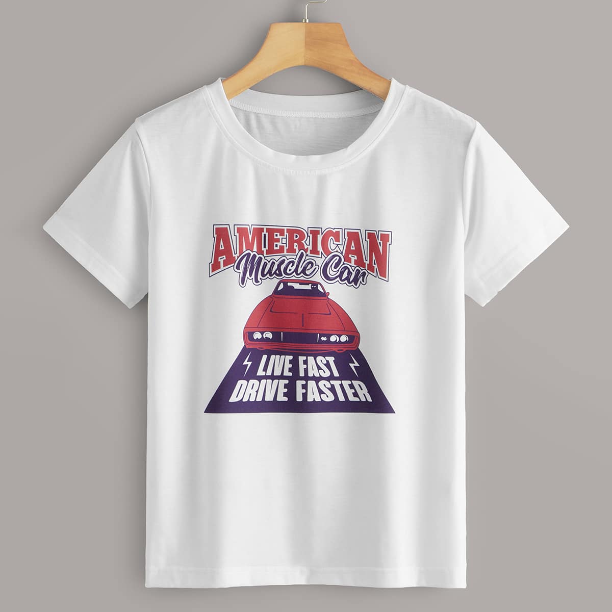 

Car Graphic Tee, White