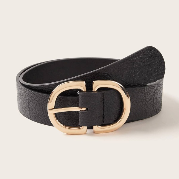 

Metal Buckle Belt, Black