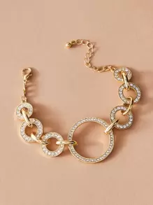 1 vòng đeo tay đính kim cương rhinestone - Vàng - Xem 2
