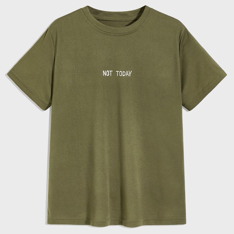

Guys Letter Graphic Short Sleeve Tee, Army green