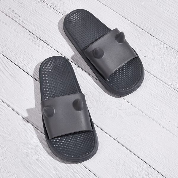 

Men Open Toe Sliders, Black