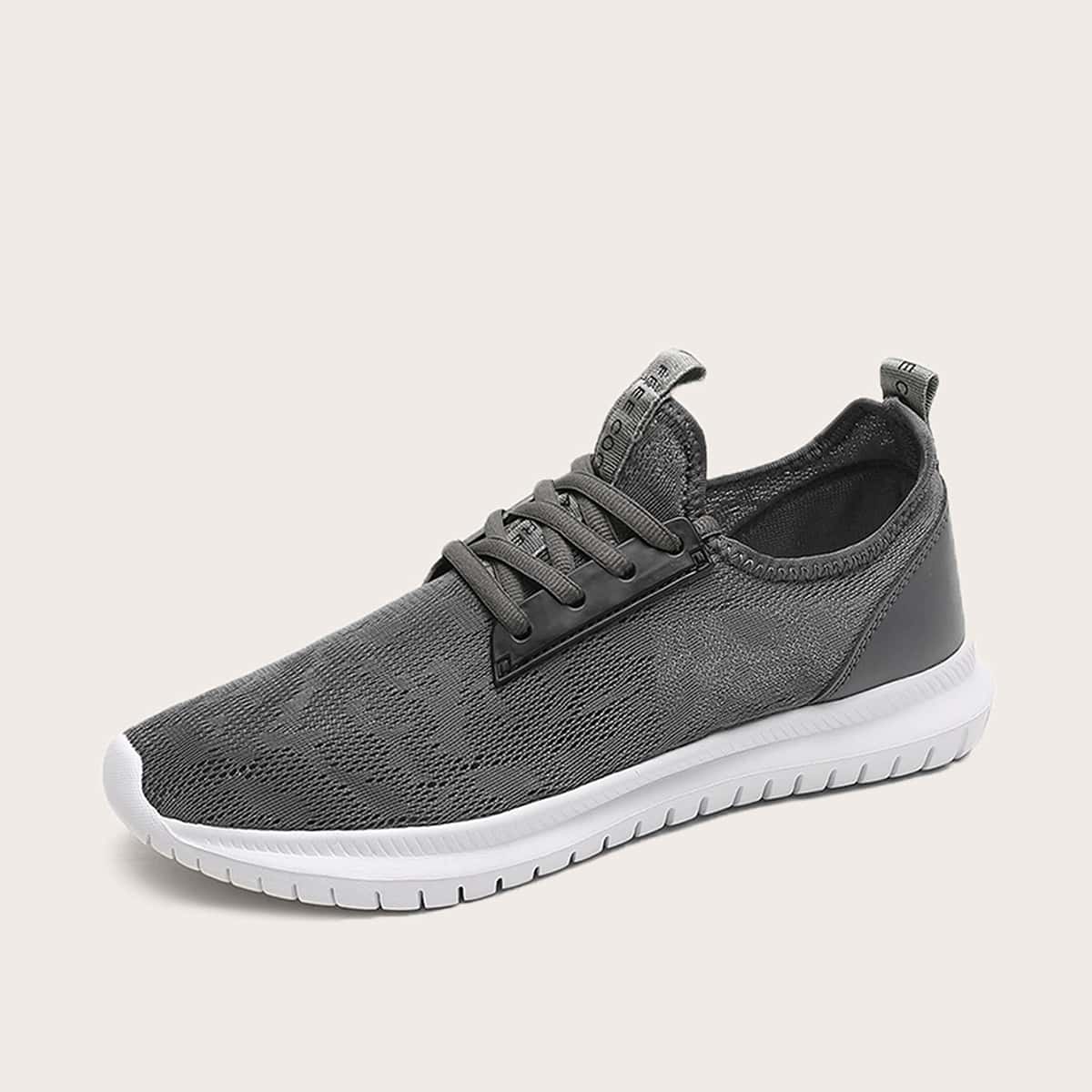 

Guys Letter Graphic Lace-up Front Sneakers, Grey