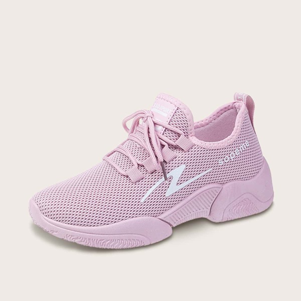 

Lace-up Letter Graphic Sneakers, Pink