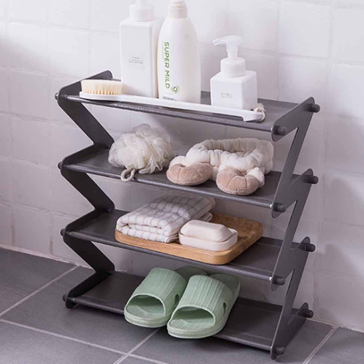 

1pc Random Four Layer Z-shaped Storage Rack, Multicolor