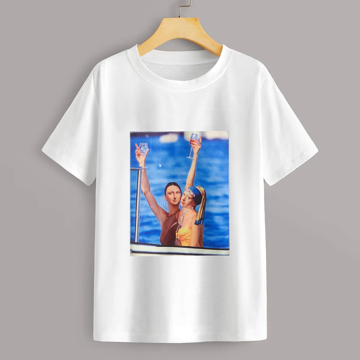 

Figure Graphic White Tee