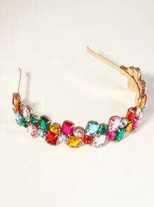 Aro para el cabello con decoración de piedras preciosas, real para Halloween - Multicolor - Ver 4