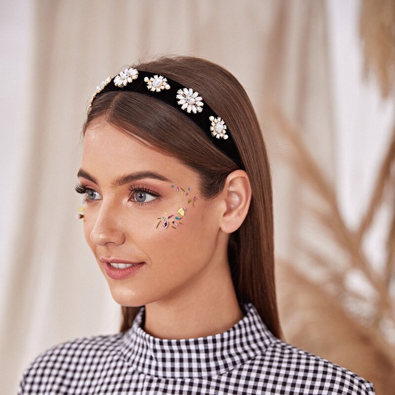 

Rhinestone Decor Hair Hoop, Black