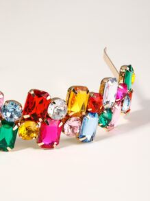 Aro para el cabello con decoración de piedras preciosas, real para Halloween - Multicolor - Ver 5