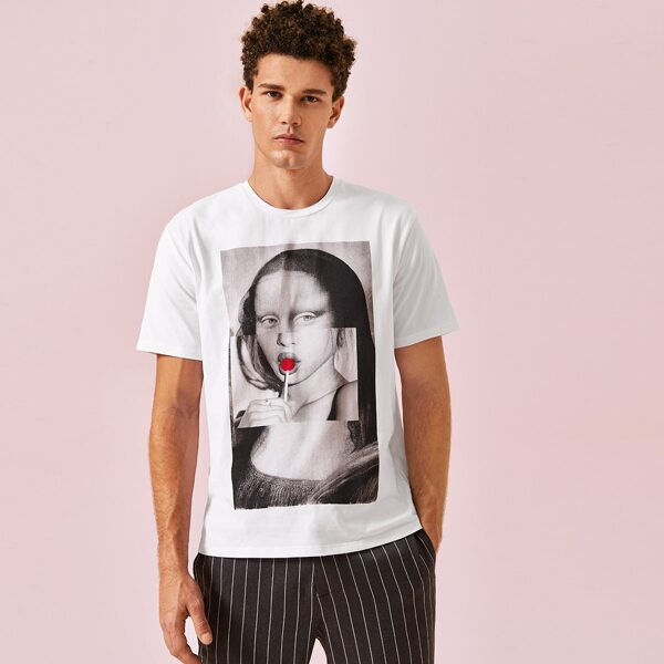 

Men Figure Graphic Tee, White