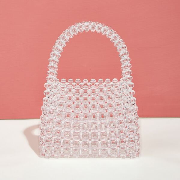

Beaded Transparent Tote Bag