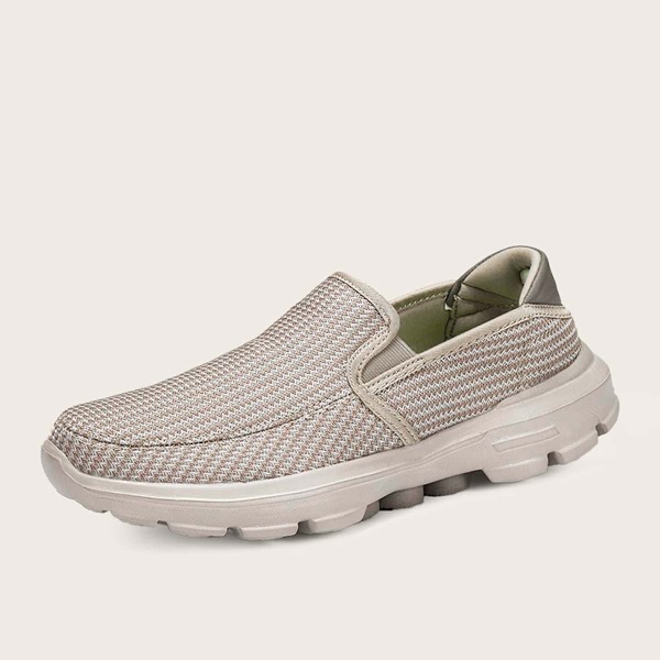 

Men Slip-on Woven Wide Fit Sneakers, Khaki