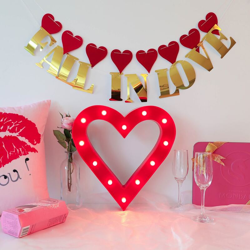 

Heart Shaped Night Light, Red
