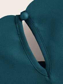 SHEIN LUNE Top ribete en abanico de sisa fruncido