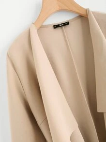 Clearance!DBHAWK Women Casual Solid Waterfall Collar Pocket Front Wrap Coat Jacket Top Outwear Clearance!DBHAWK Women Casual Solid Waterfall Collar Pocket Front Wrap Coat Jacket Top Outwear