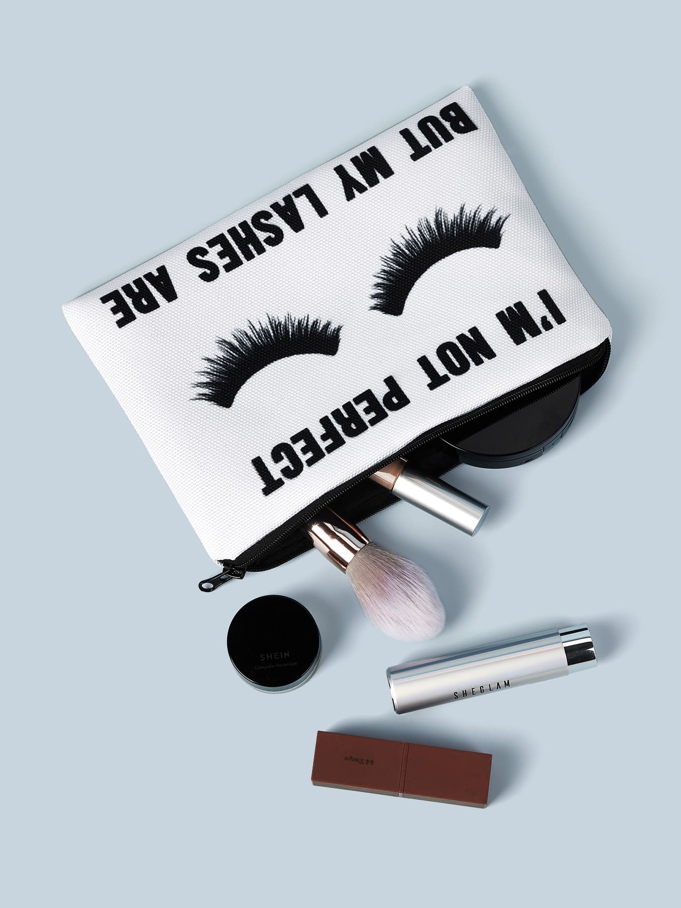 Letter Graphic Makeup Bag