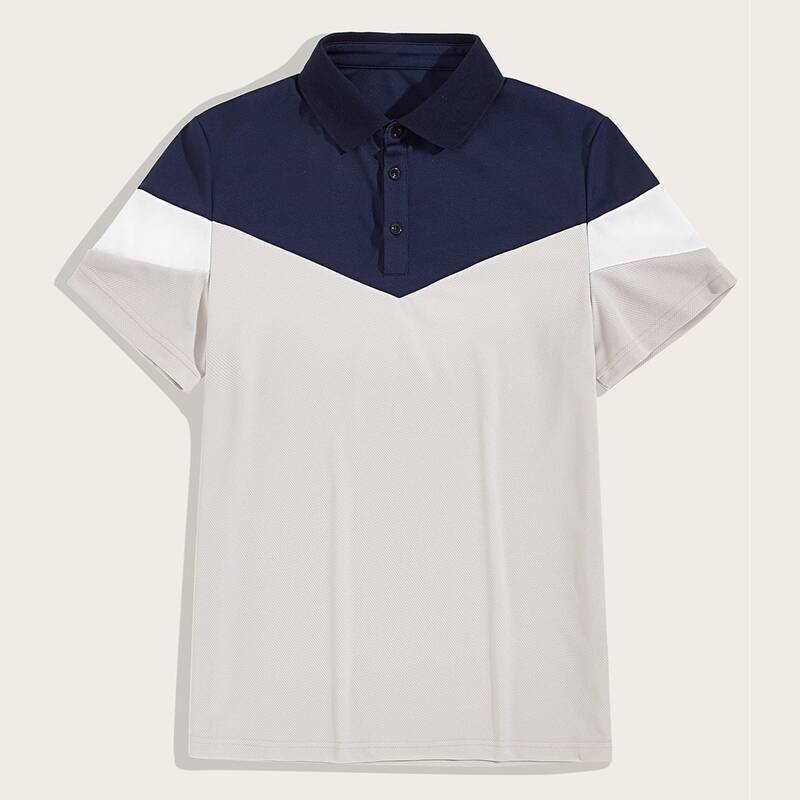 

Guys Cut And Sew Polo Shirt, Multicolor