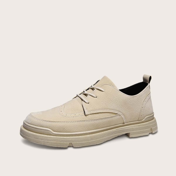 

Men Solid Lace-up Dress Shoes, Khaki