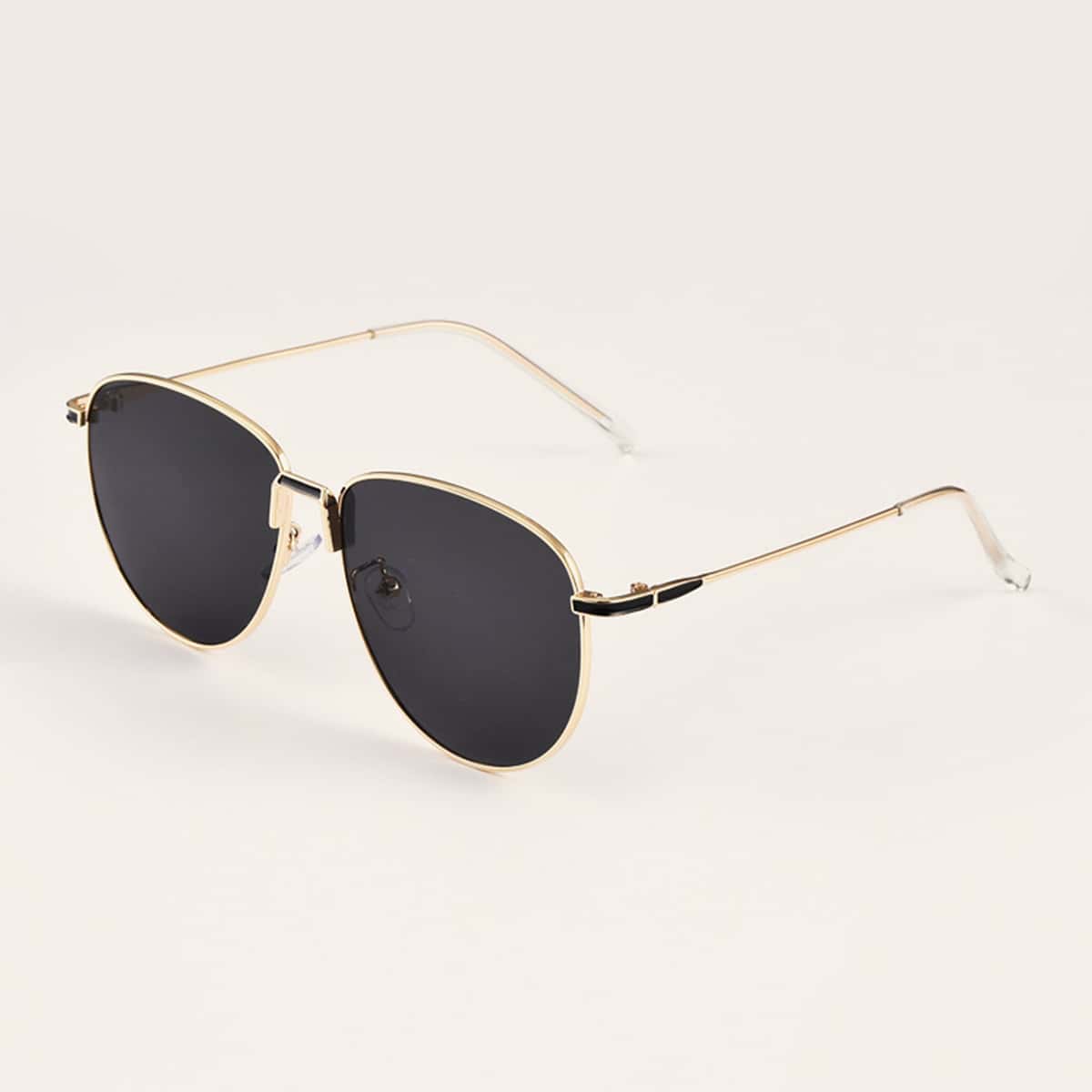 

Metal Frame Sunglasses With Case, Black