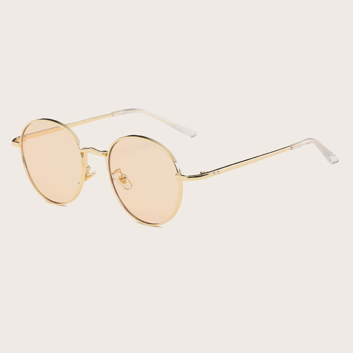 

Metal Frame Sunglasses With Case, Pink