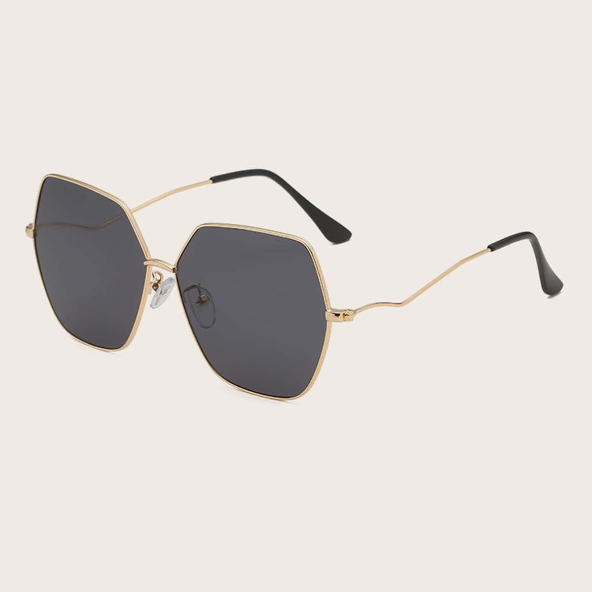 

Metal Frame Sunglasses With Case, Black