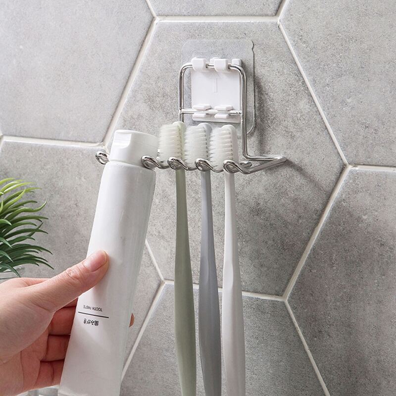 

Wall Mounted Toothbrush Rack, Silver