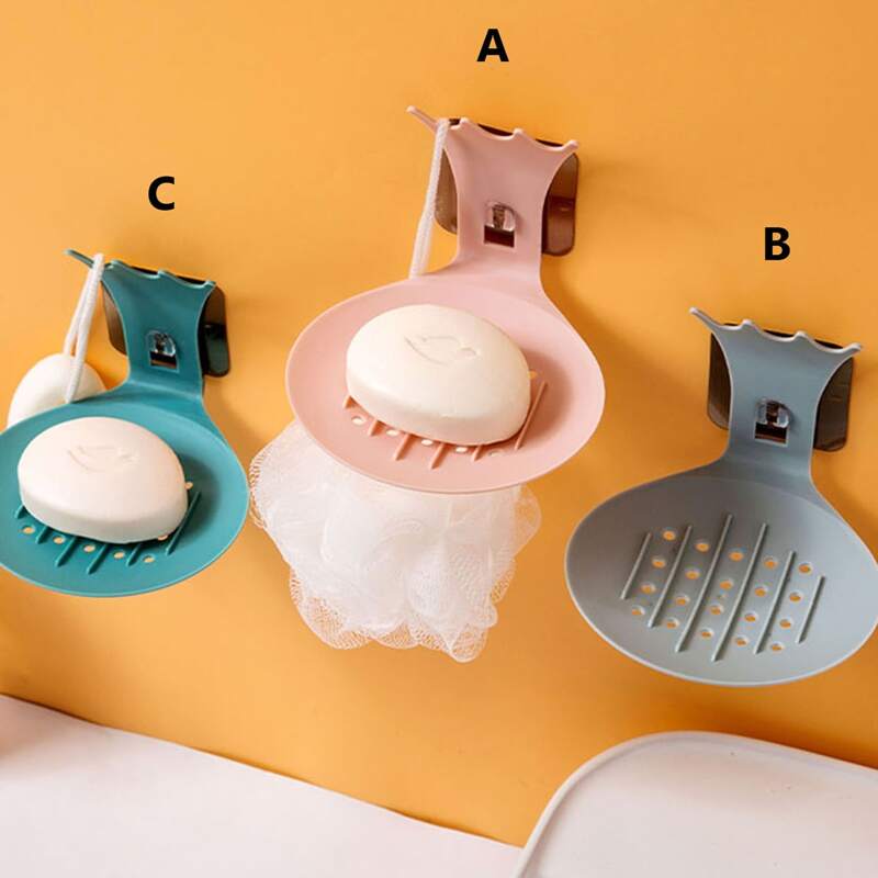 

1pc Wall Mounted Soap Dish Holder, Multicolor