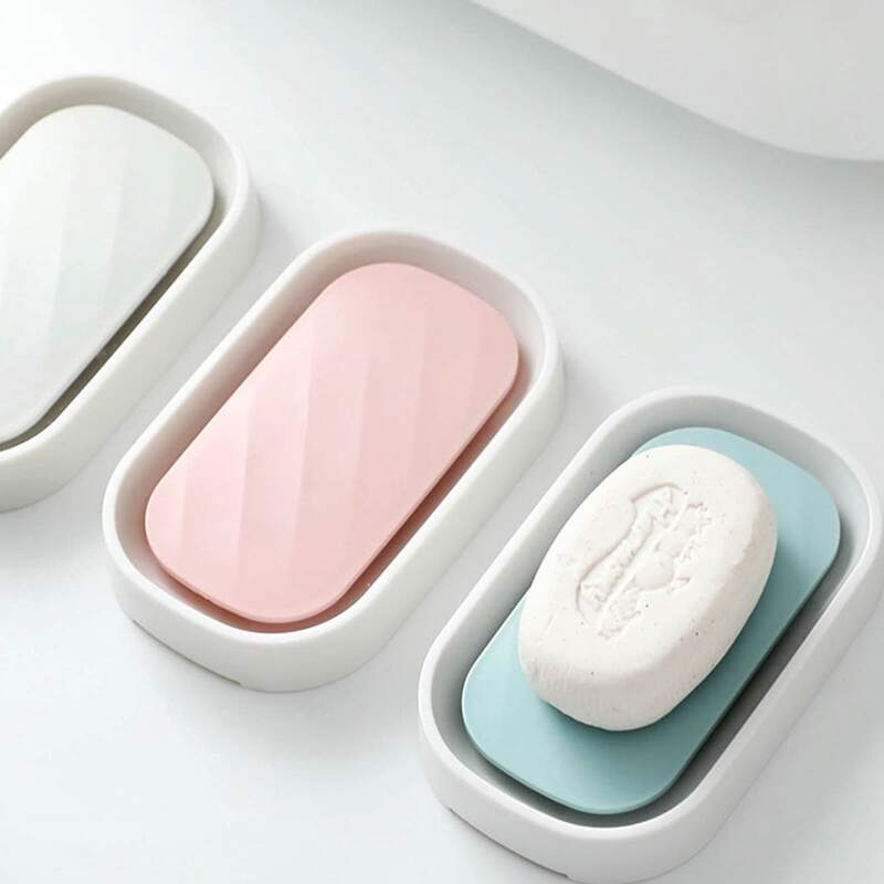 

1pc Random Color Two Tone Soap Dish Holder, Multicolor