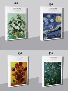 1pack Flower Pattern Cover Sketchbook - Multicolor - View 4