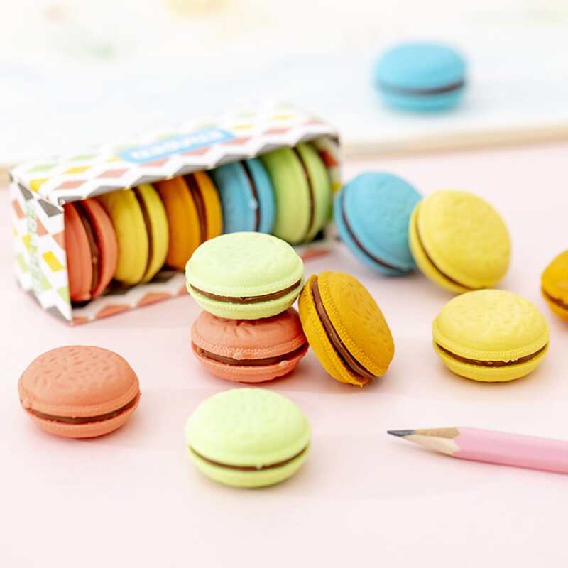 

5pcs Macaron Shaped Eraser