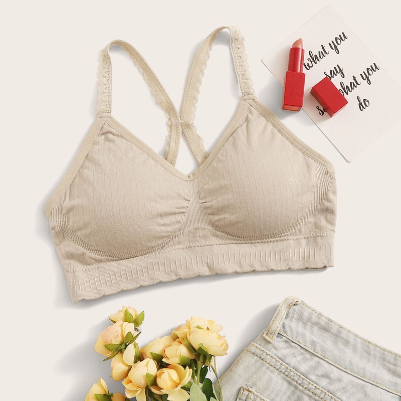 

Criss Cross Back Bra, Nude