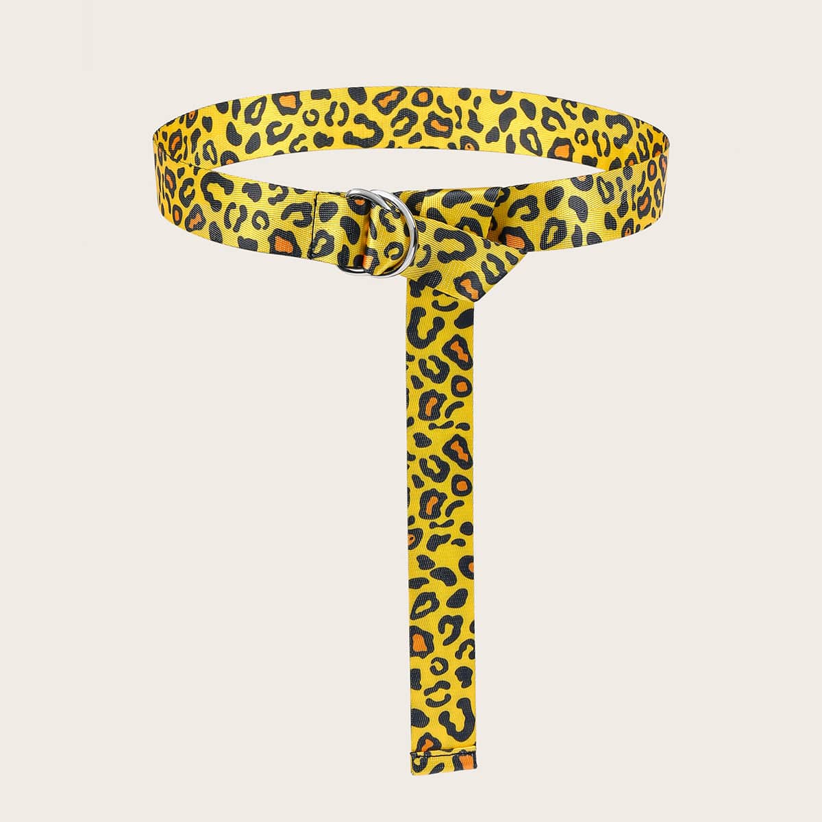 

Leopard Pattern Metal Buckle Belt, Multicolor