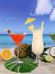 10 chiếc lá cọ nhân tạo, tấm lót bàn hình lá lớn, trang trí tiệc bằng lá cọ xanh, trang trí bàn ăn kiểu nhiệt đới, trang trí lá Hawaii, trang trí lá hình động vật hoang dã. - Nhiều màu - Xem 3