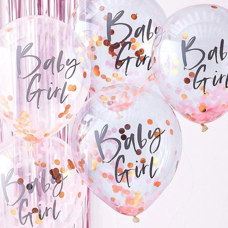 

5pcs Slogan Graphic Confetti Balloon Set, Multicolor