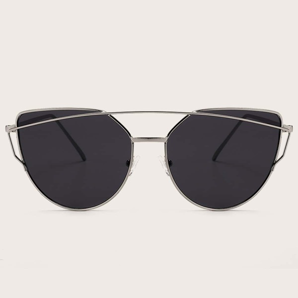 

Men Front Bar Metal Frame Sunglasses, Grey
