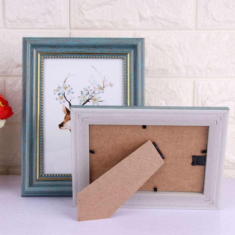 

1pc Plain Vintage Photo Frame, Multicolor